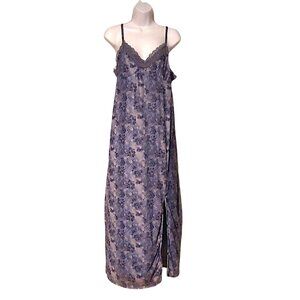 Womens Fairy Floral Mesh Baby Doll Lace Maxi Slit Slinky XXL Y2k Grunge Cottage